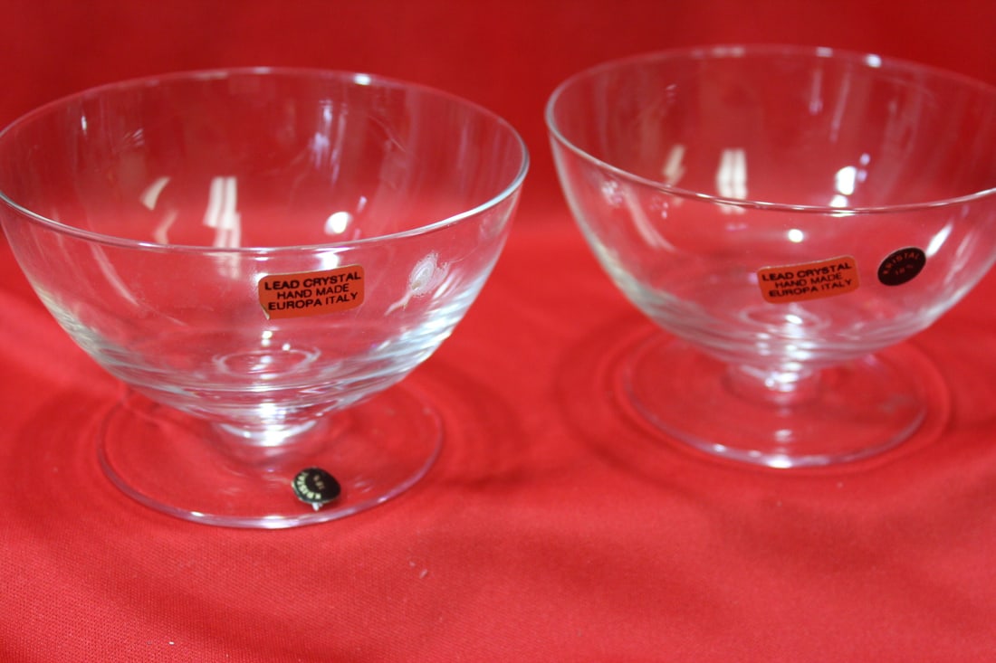 A Pair of Italian Lead Crystal Cups - 2