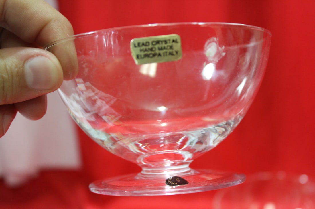 A Pair of Italian Lead Crystal Cups - 3