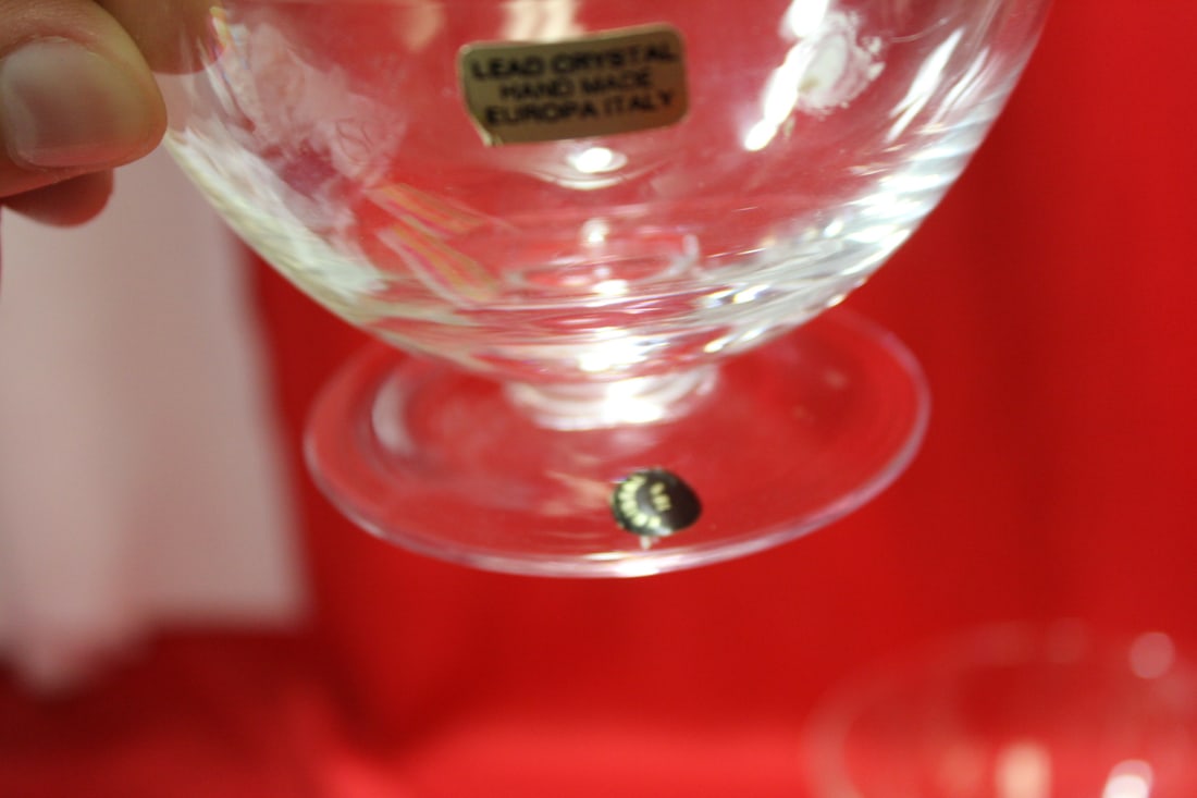 A Pair of Italian Lead Crystal Cups - 4