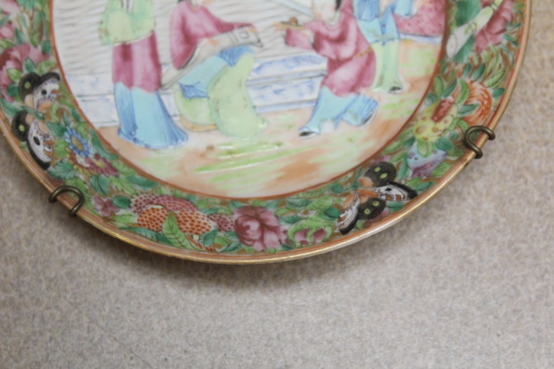 Antique ChineseRose Medallion Plate - 5