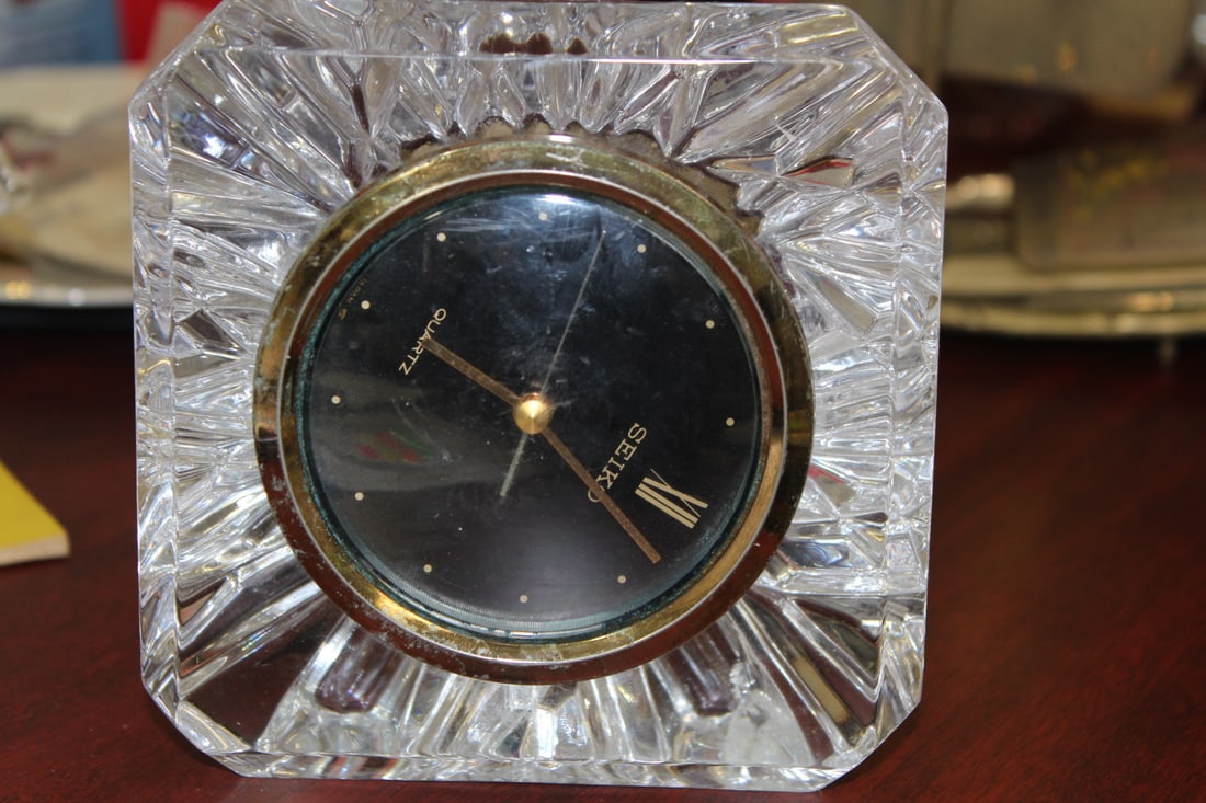 A Seiko Glass Clock - 4