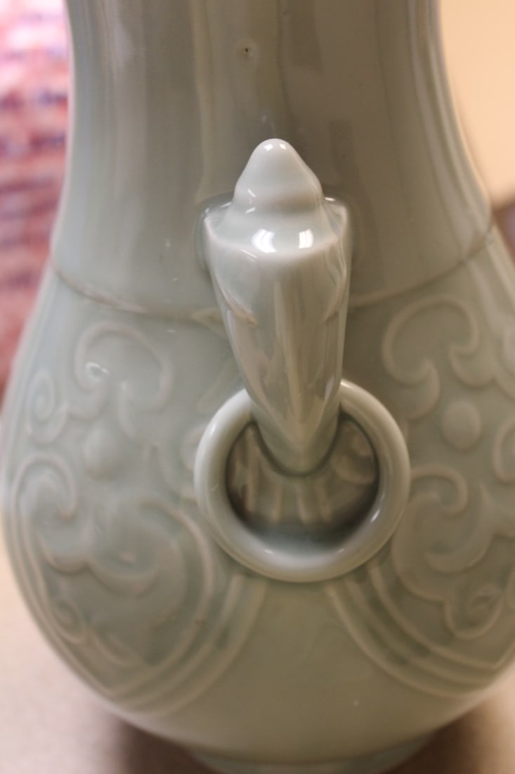 Chinese Celadon Elephant Vase - 2