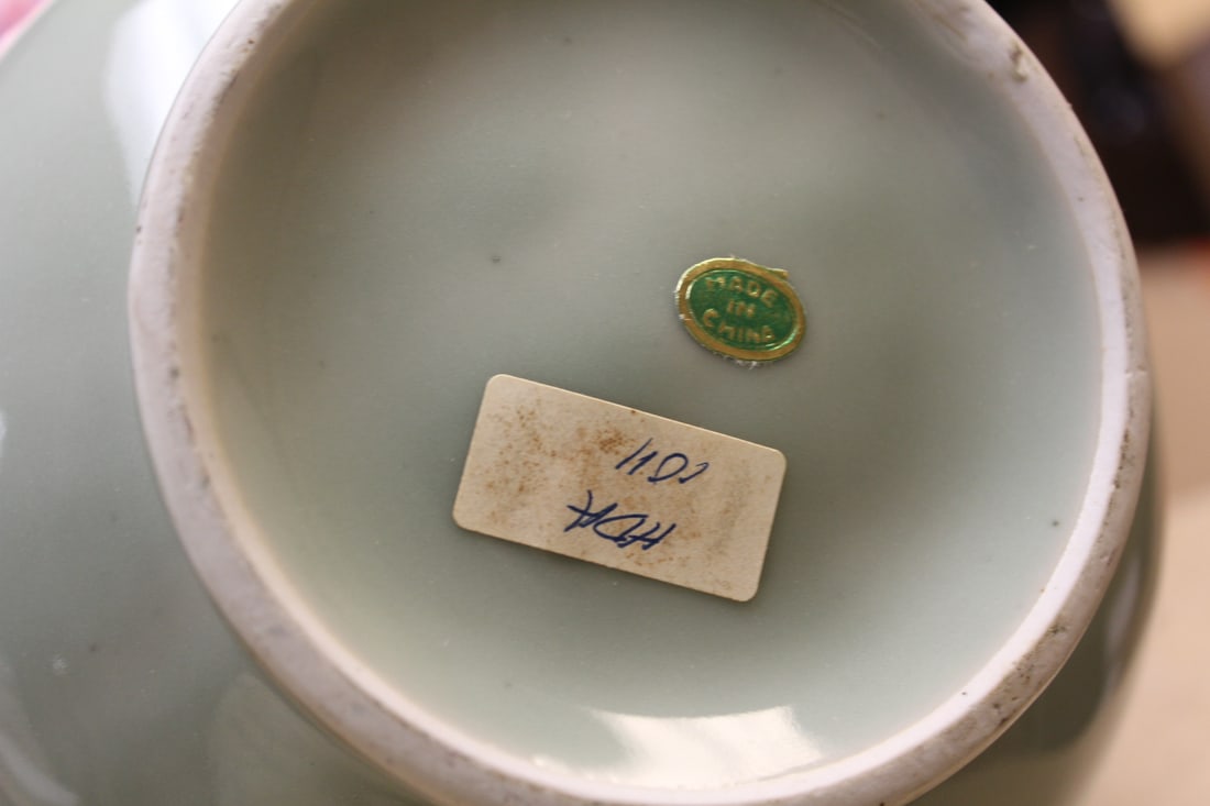 Chinese Celadon Elephant Vase - 6