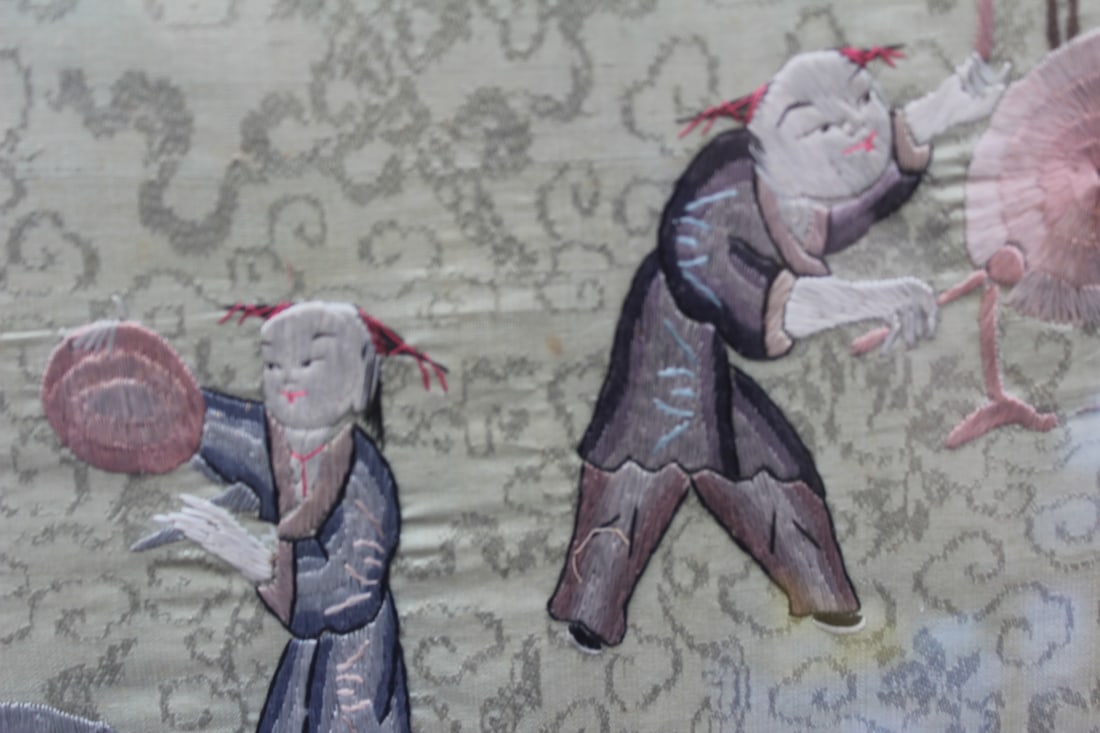 Large Framed Chinese Embroidery - 2