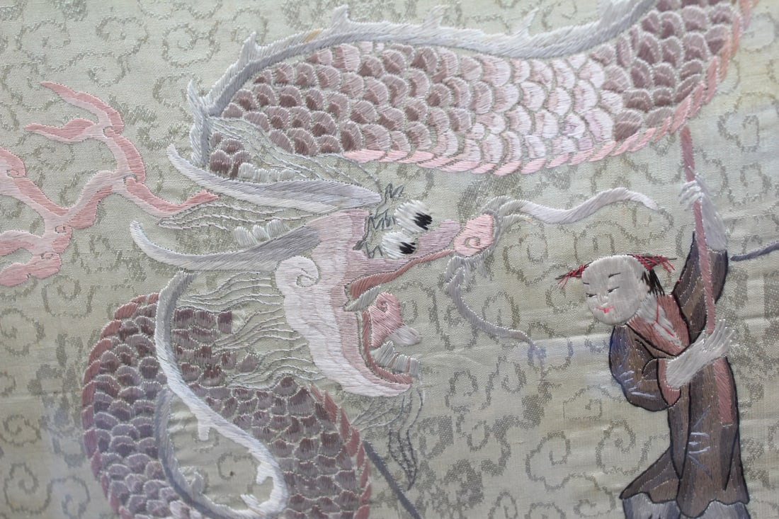 Large Framed Chinese Embroidery - 3