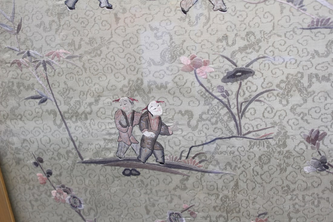 Large Framed Chinese Embroidery - 6