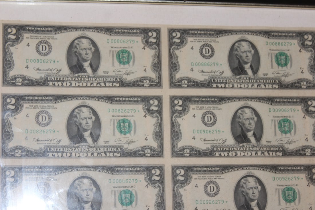 Lot of 8 Low Serial Number $2.00 Star Note - 2