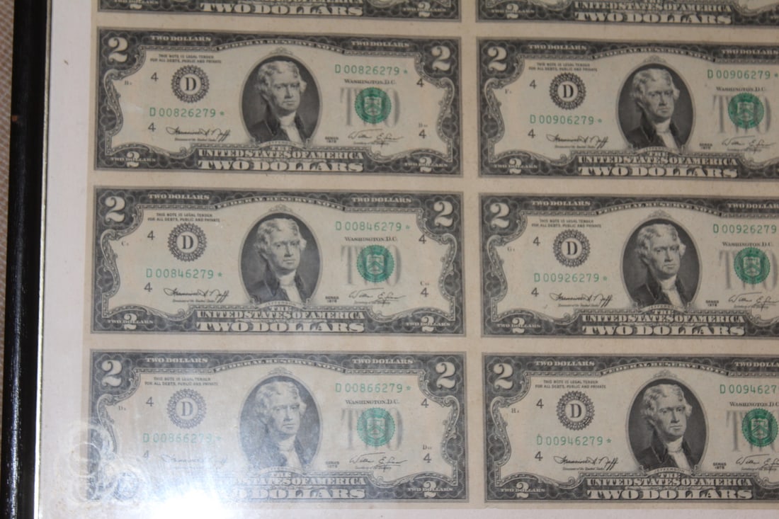 Lot of 8 Low Serial Number $2.00 Star Note - 3