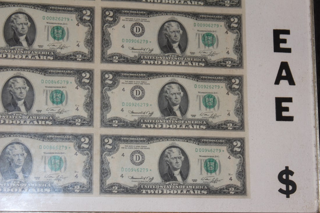 Lot of 8 Low Serial Number $2.00 Star Note - 4
