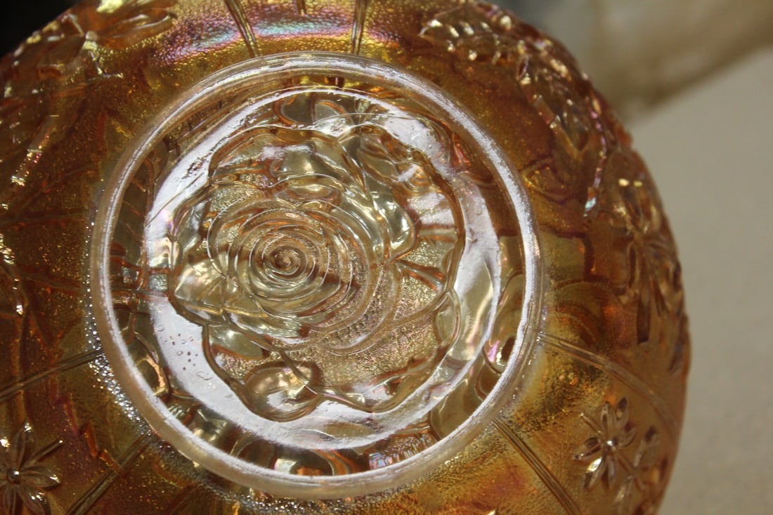 Large Carnival Glass Bowl - 6
