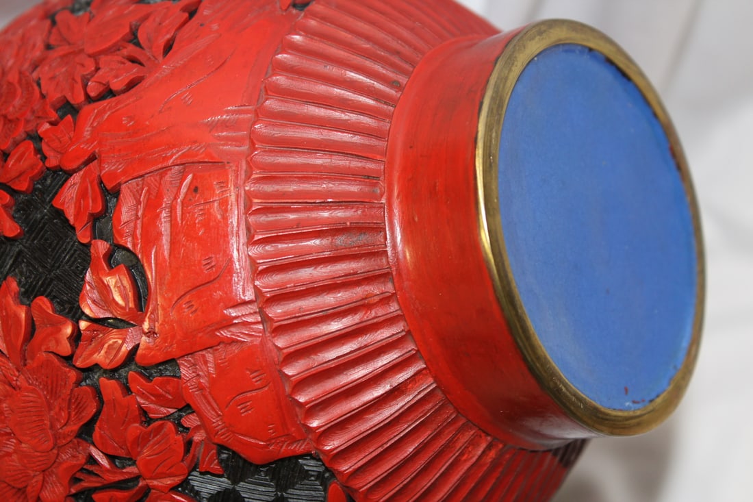 A Chinese Cinnabar on Cloisonne Ginger Jar - 9