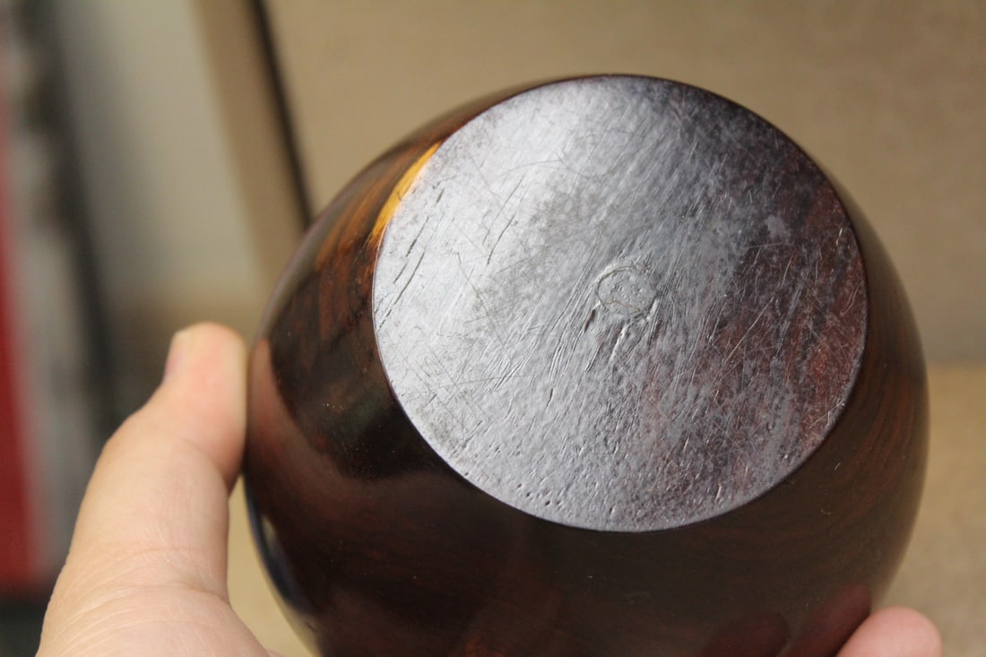 Exotic Wood Carved Apple Box - 5