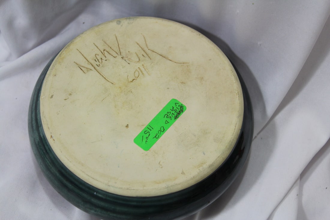 A Signed and Dated 2011 Art Pottery - 3