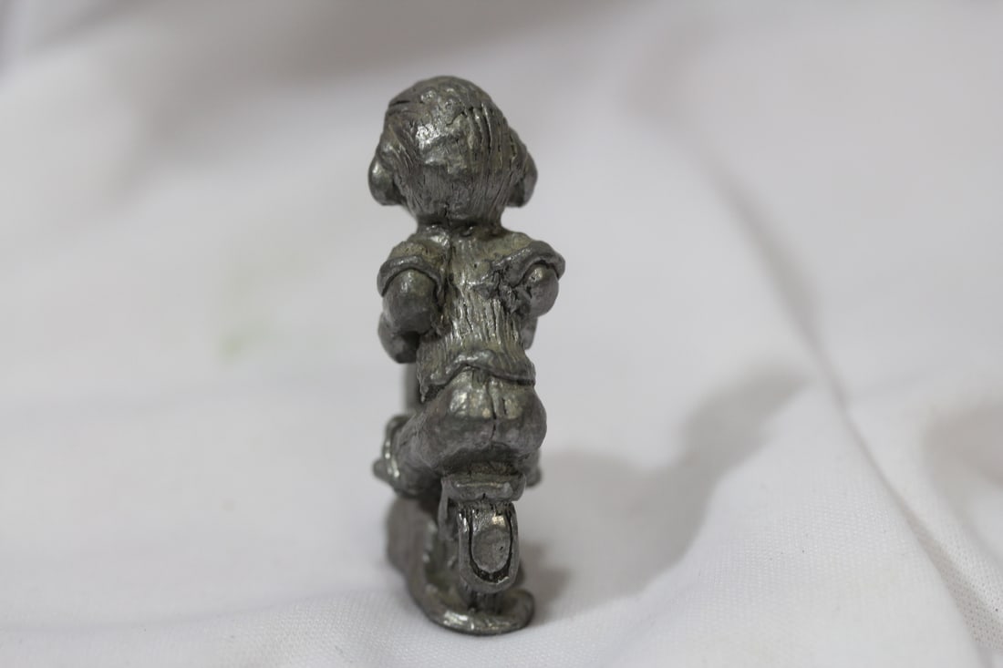 A Miniature Pewter Biker - 3