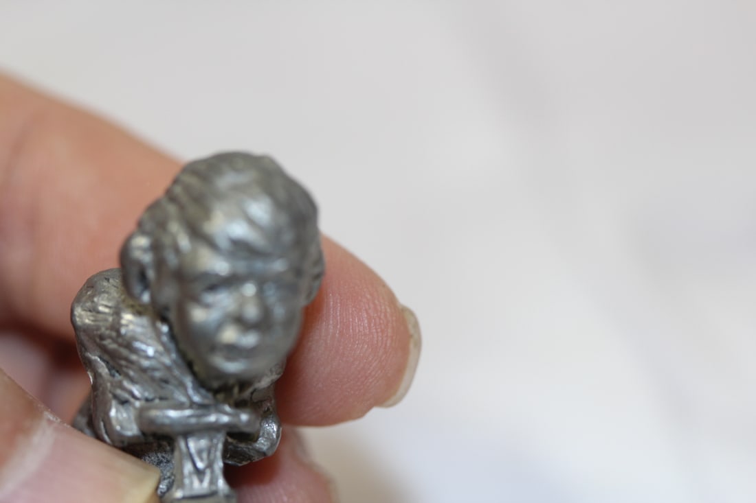 A Miniature Pewter Biker - 6