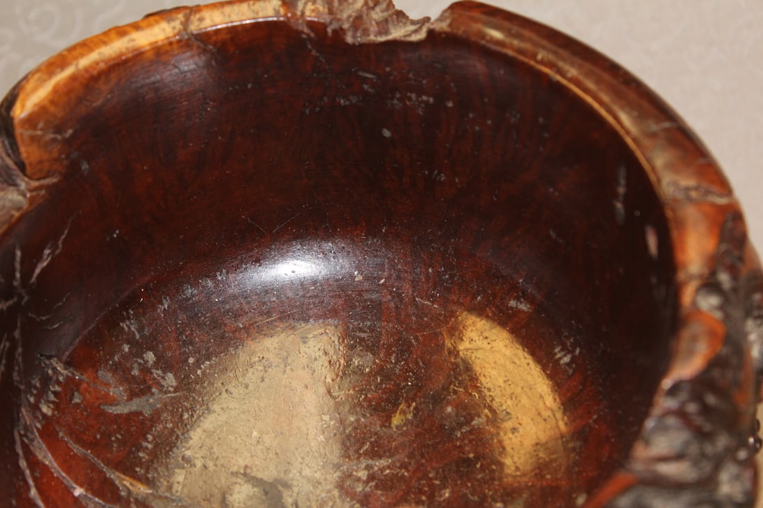 Vintage Exotic Wood Planter - 5