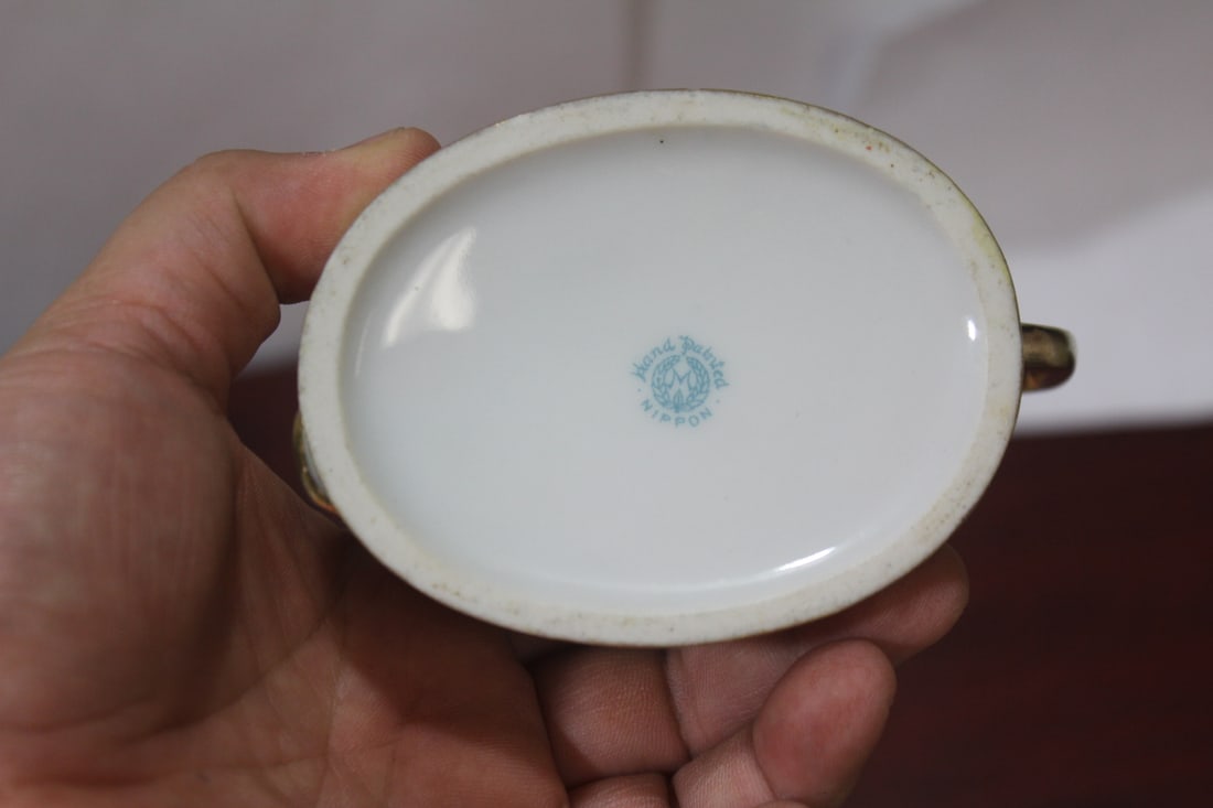 An Antique Nippon Creamer and Sugar Container - 8