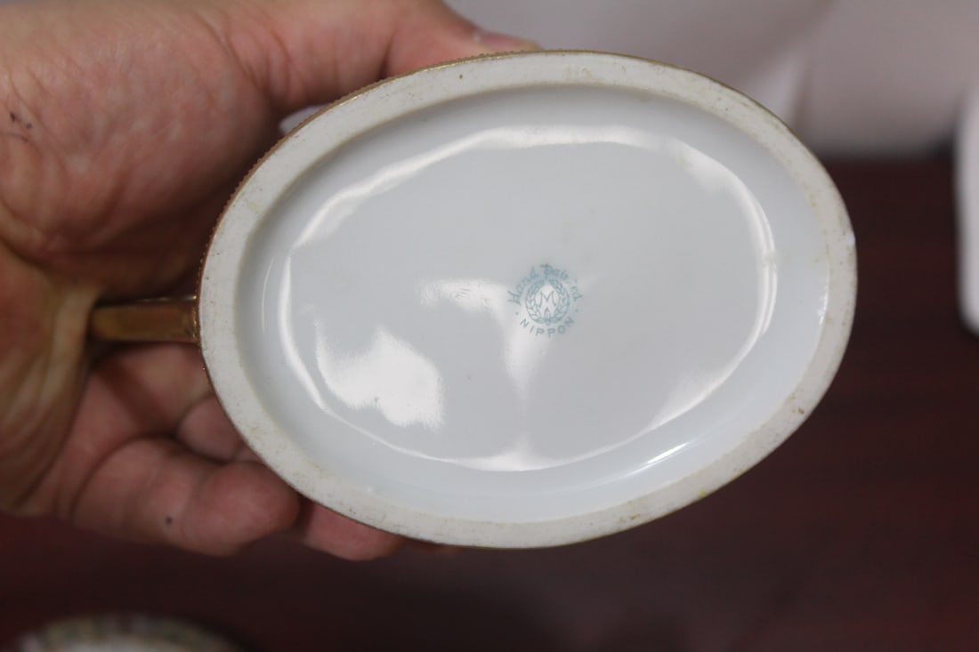 An Antique Nippon Creamer and Sugar Container - 9