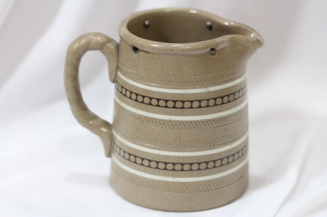 An Antique Dudson Stone Ware Small Pitcher: 19th century - 3 1/8" tall