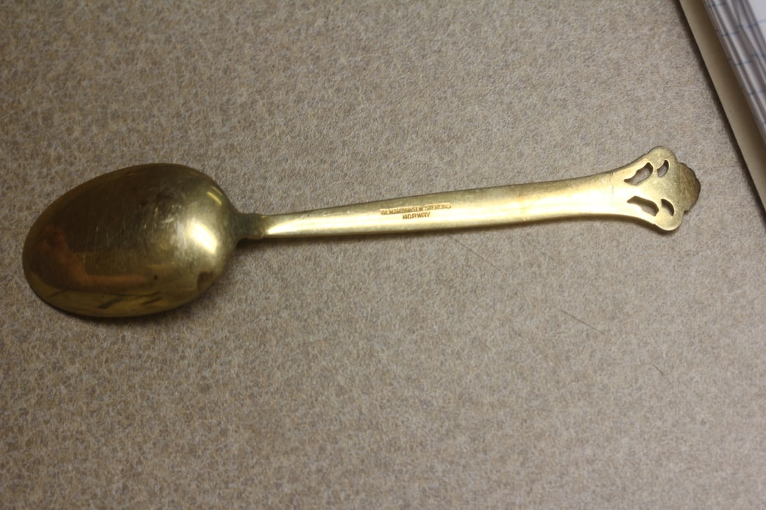 Vintage Sterling Enamel Spoon - 2