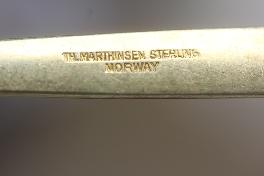 Vintage Sterling Enamel Spoon - 3