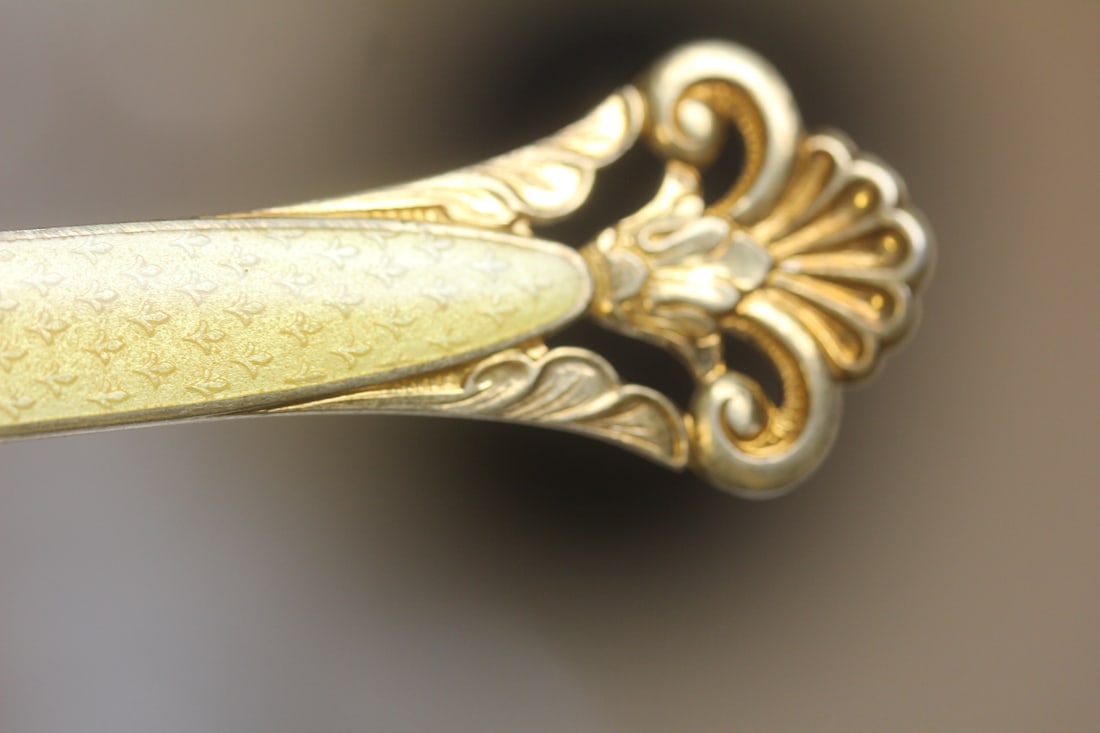 Vintage Sterling Enamel Spoon - 4
