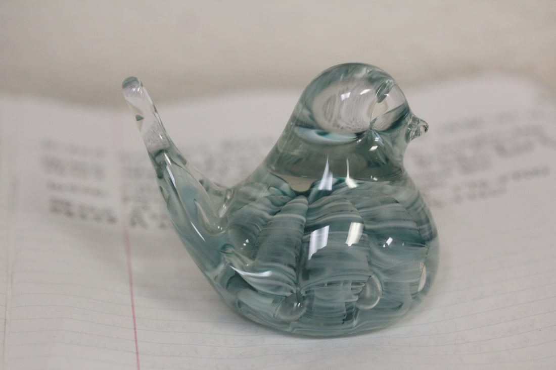 Marked Joe Rice Art Glass Bird - 3