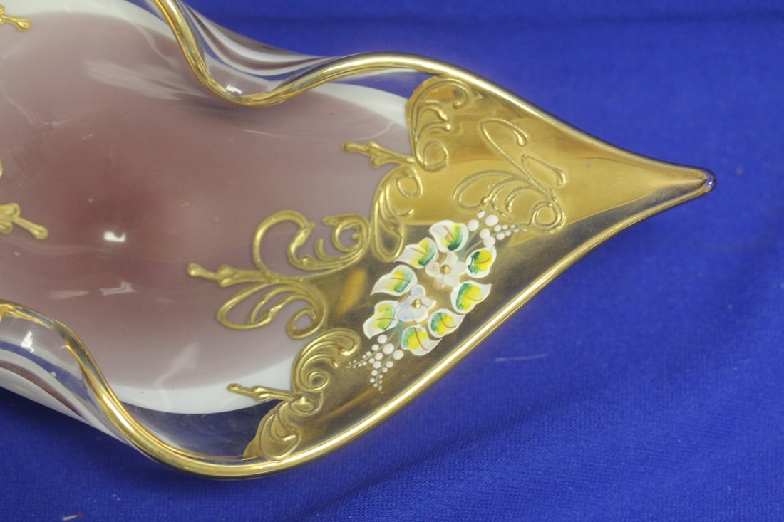 Moser or Moser Style Art Glass Bowl - 2