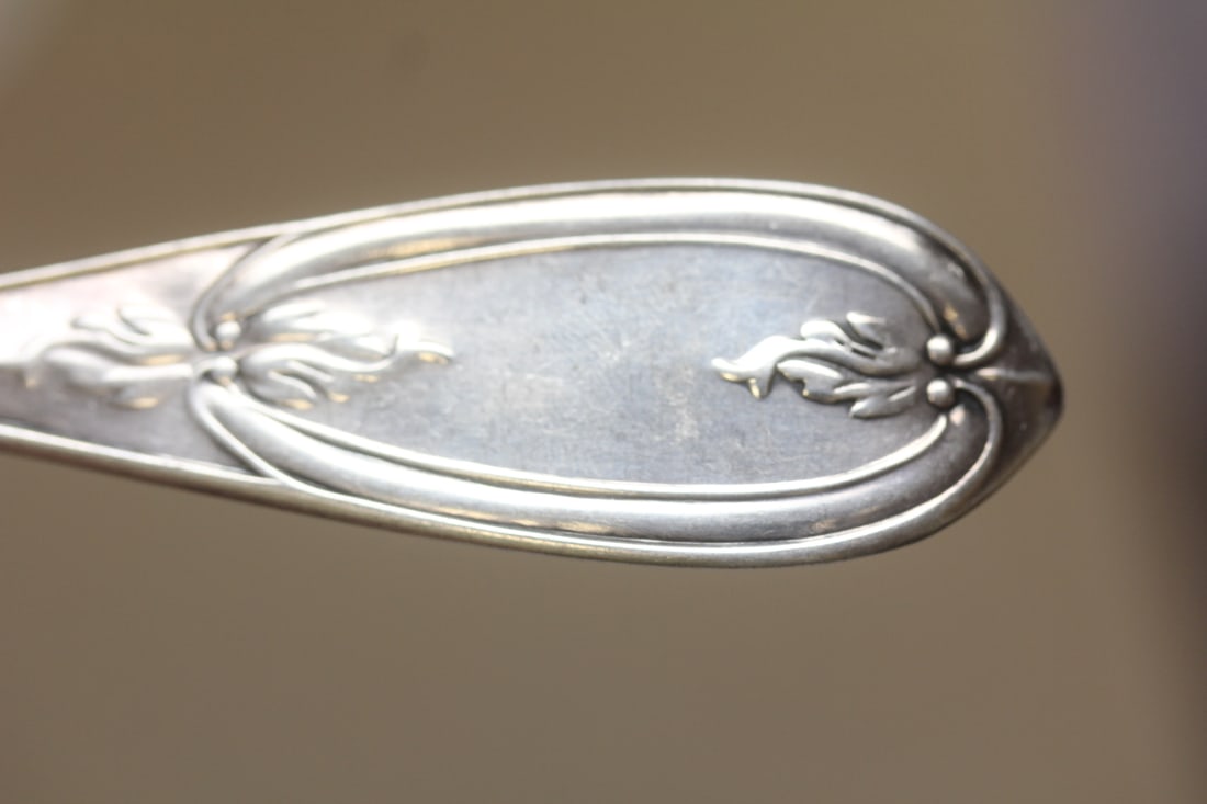 Vintage Coin Sterling Spoon - 3