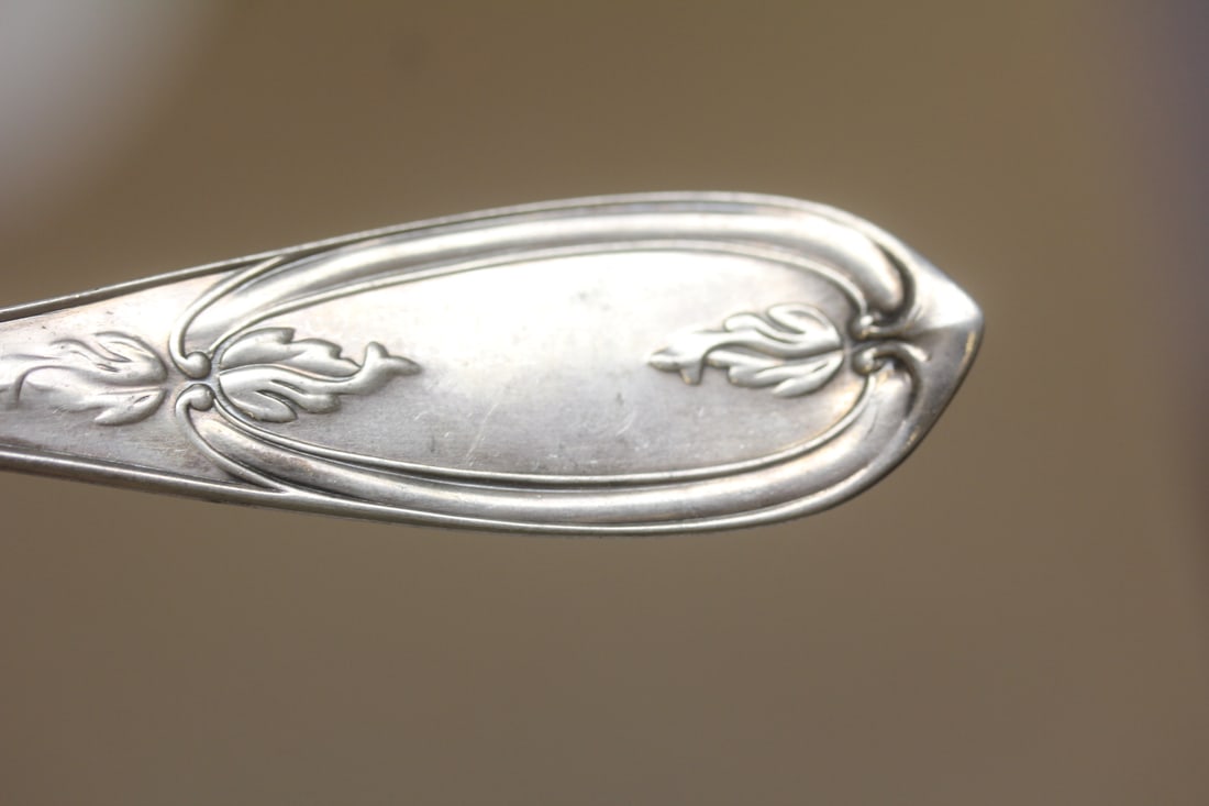 Vintage Coin Sterling Spoon - 4