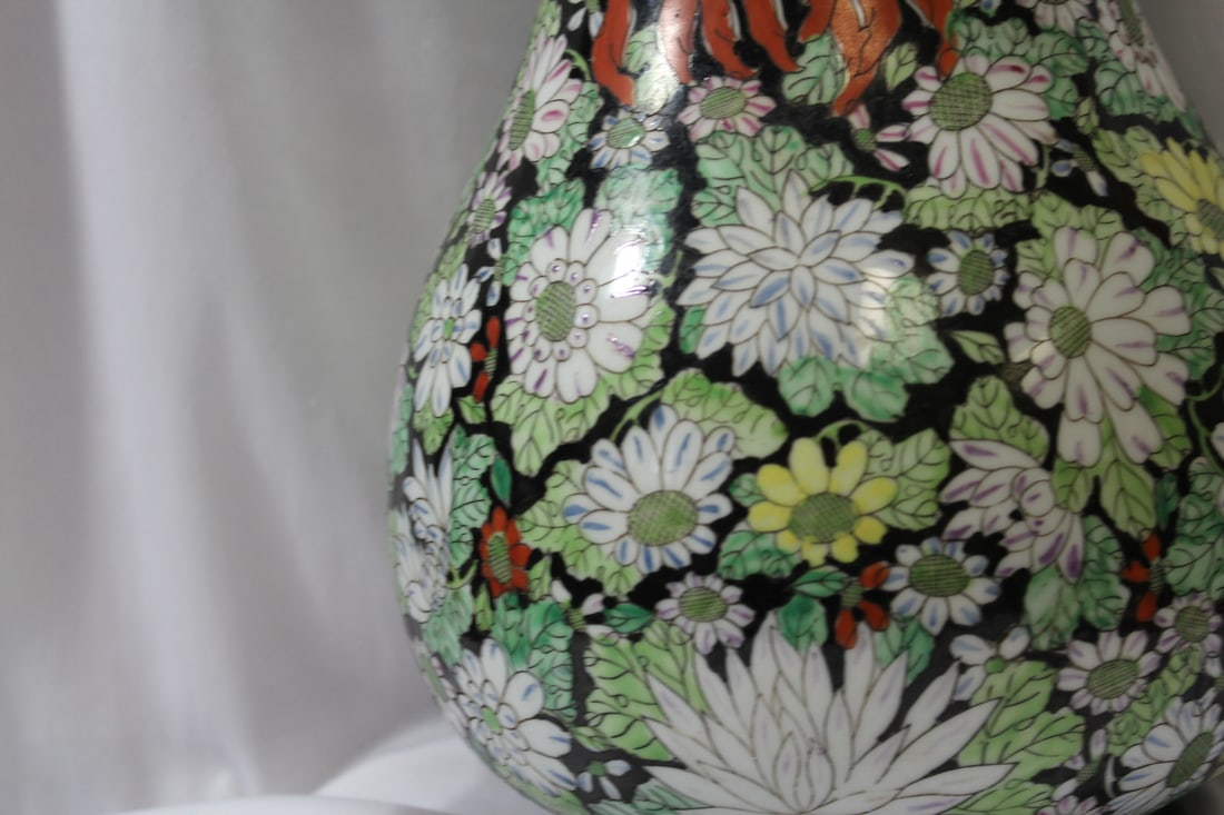 A Chinese Famille Noire Center Vase - 2