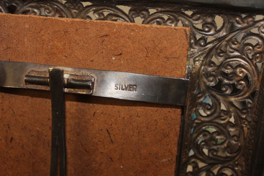 Antique High Grade Silver Photo Frame - 3