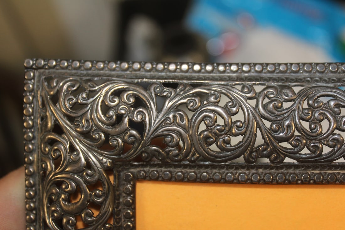Antique High Grade Silver Photo Frame - 5