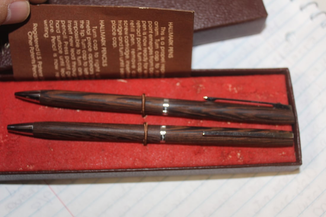 Hallmark Wooden Pen and Pencil Set - 3
