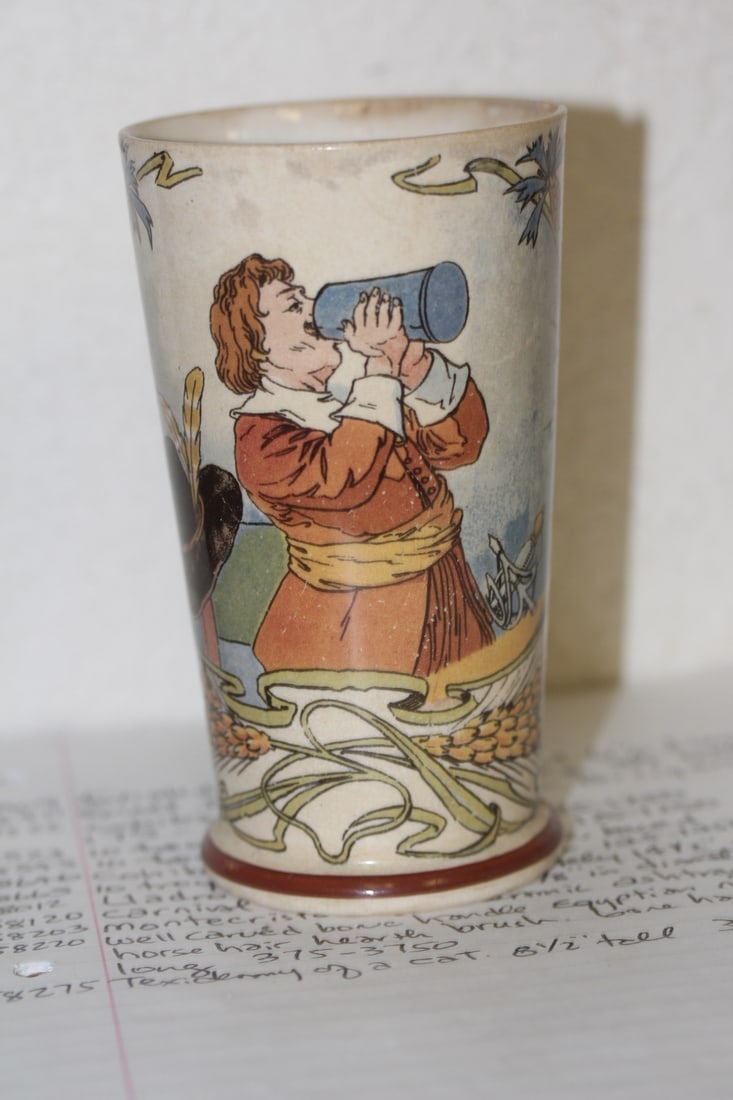 Antique Villeroy and Boch Tumbler: please note: chip as shown - 5 inches tall