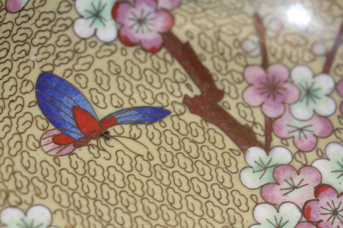 Chinese Cloisonne Bowl on Stand - 7