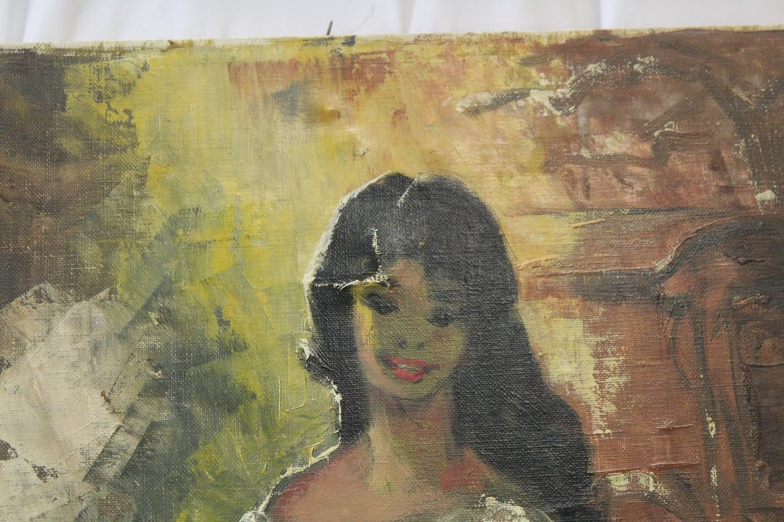 A Signed Oil on Canvas - 4