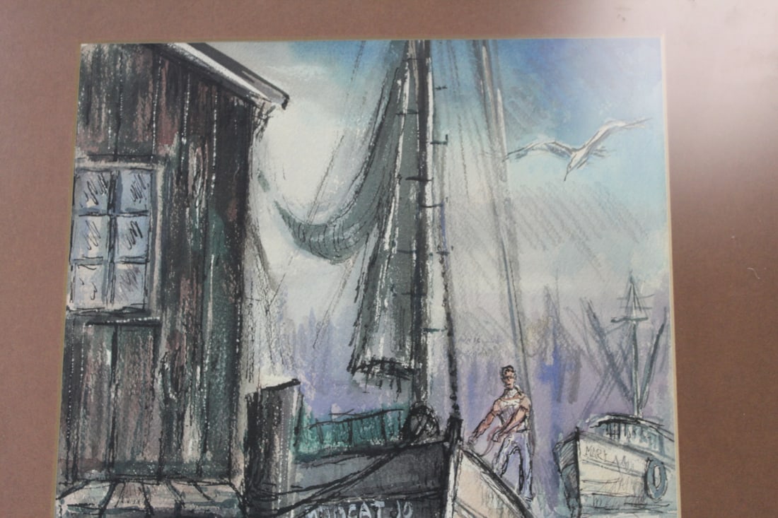 A Signed Watercolor by Tom Lano - 6