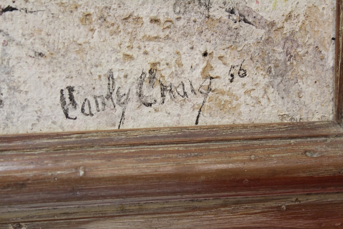 A Signed Carly Craig '56 Oil on Board - 2