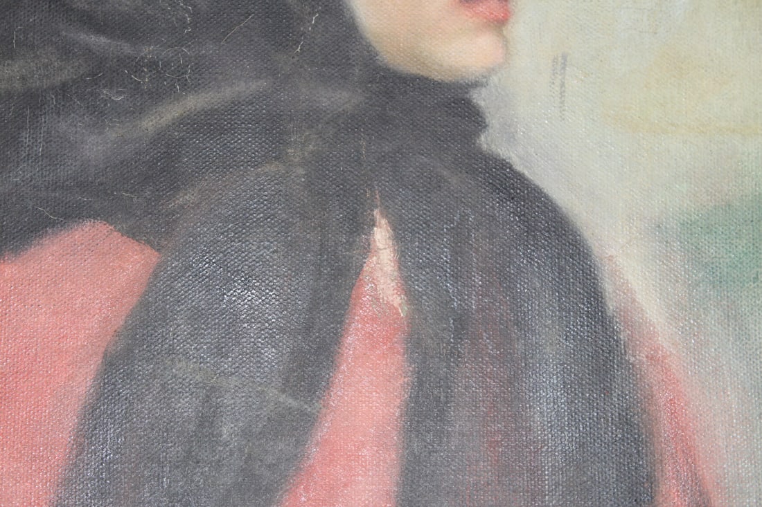 A Vintage/Retro Oil on Canvas of a Girl - 3