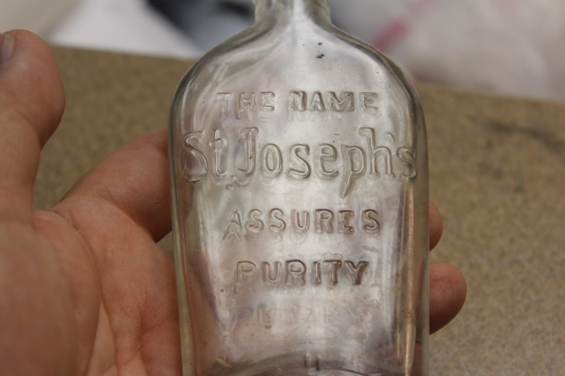 Antique Embossed Cork Bottle - 2