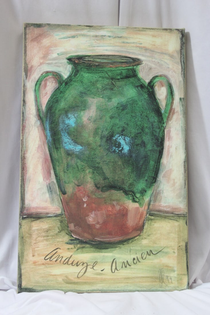 A Decorative Print or Painting on Canvas: 16" x 10"