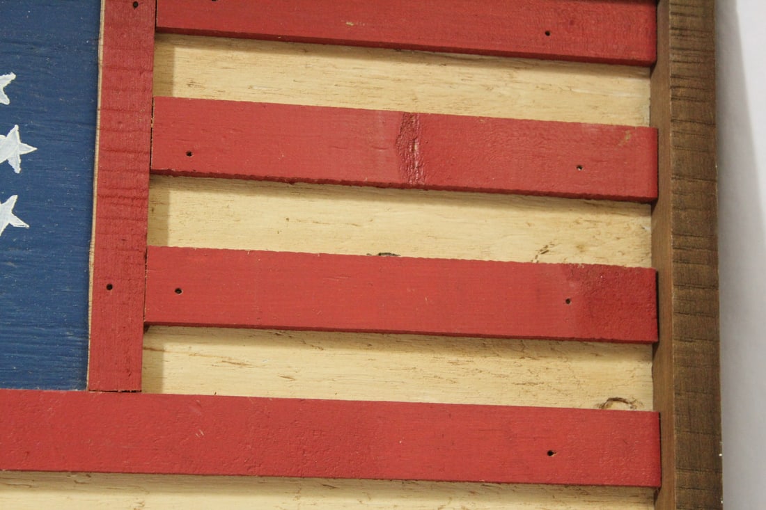 A Wooden Flag Wall Hanger - 3
