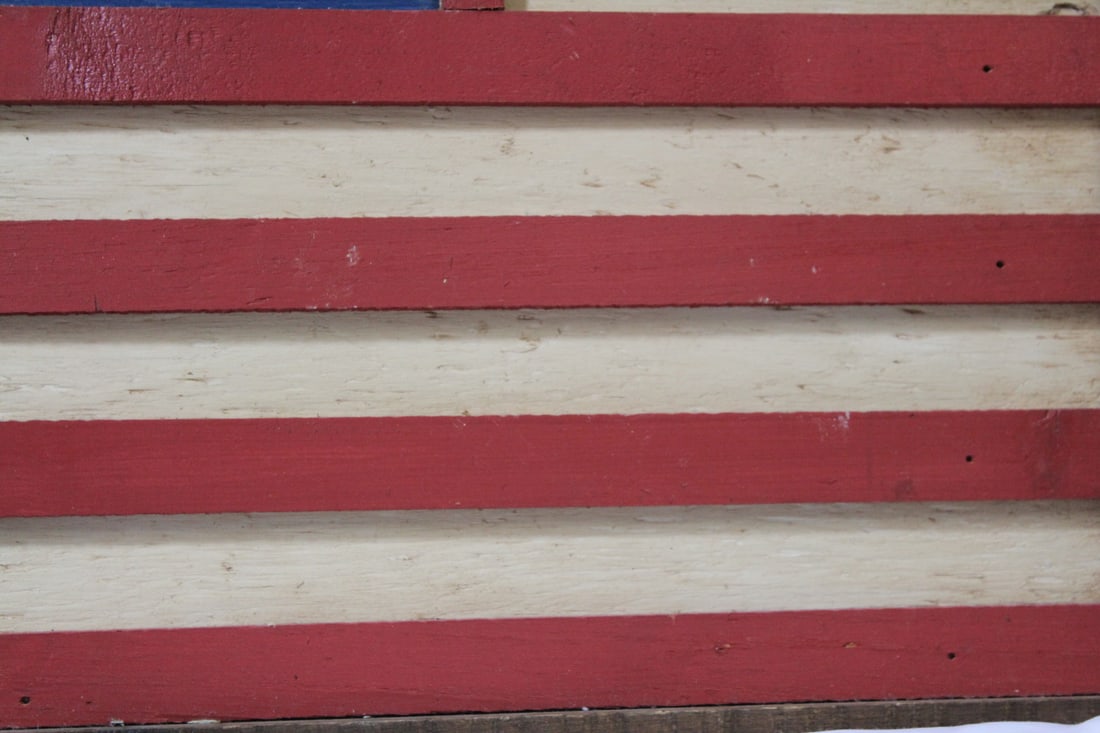 A Wooden Flag Wall Hanger - 4