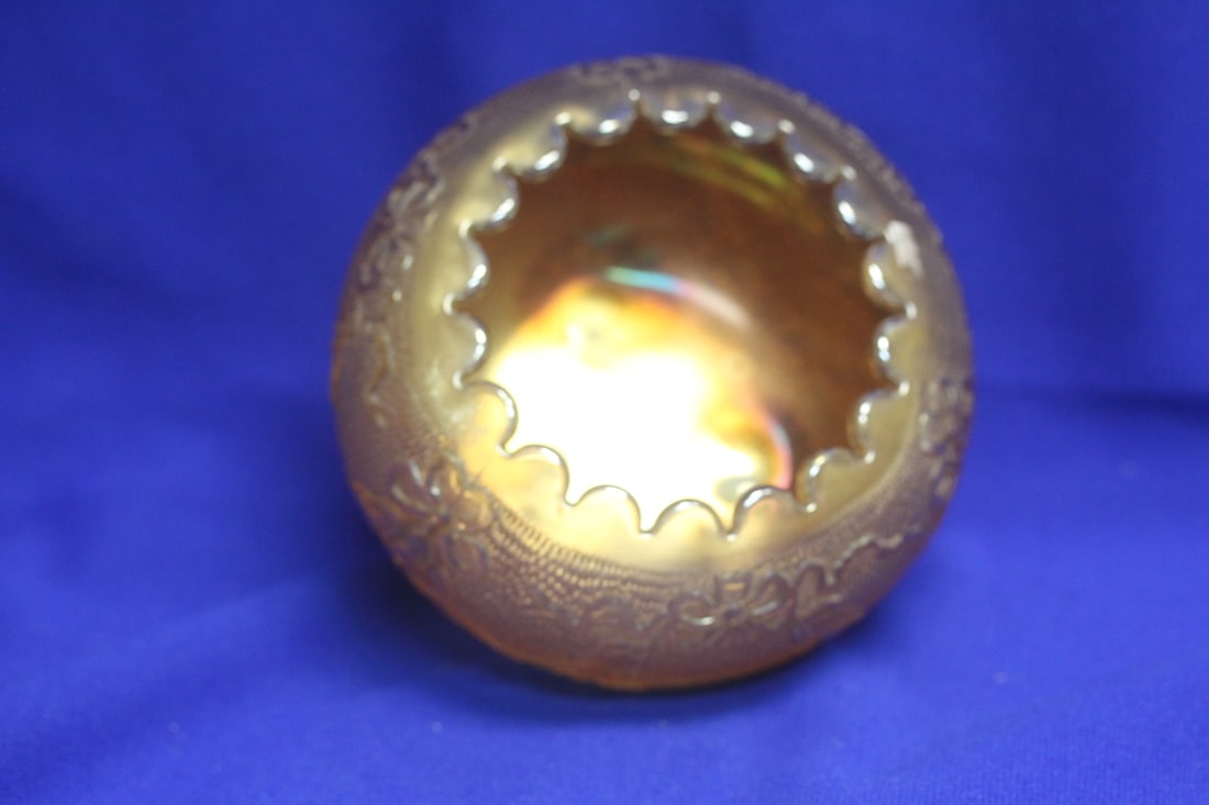 A Footed Carnival Glass Bowl - 5