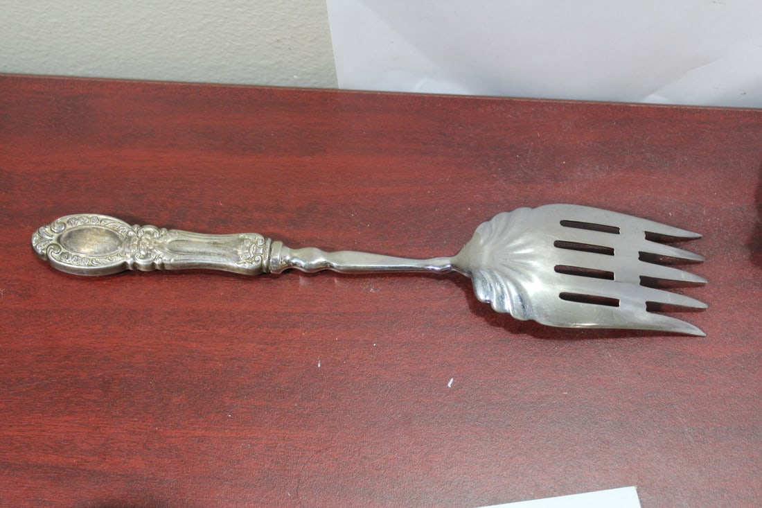 A Large Sterling Handle Fork - 7