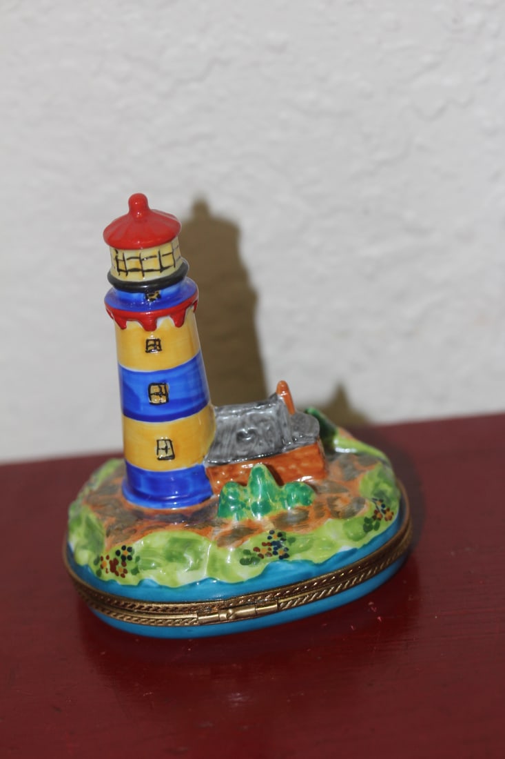 Rare Limoges Lighthouse Trinket Box - 3