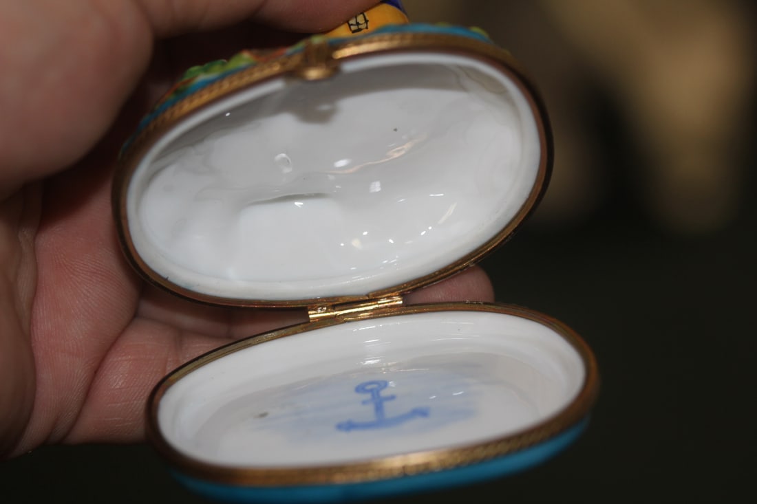 Rare Limoges Lighthouse Trinket Box - 7