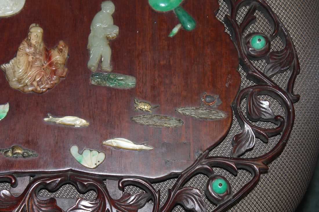 An Antique Chinese Jade/Hardstone Plaque - 4