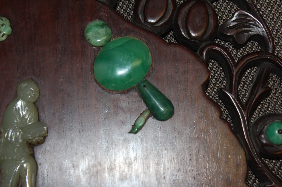 An Antique Chinese Jade/Hardstone Plaque - 8